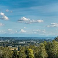 View of Mount Rainier from Kent, Wahsington.